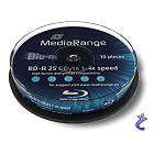 MediaRange 10x BD-R 25GB 4x Blu-ray Rohlinge 10er Spindel / Cake MR495